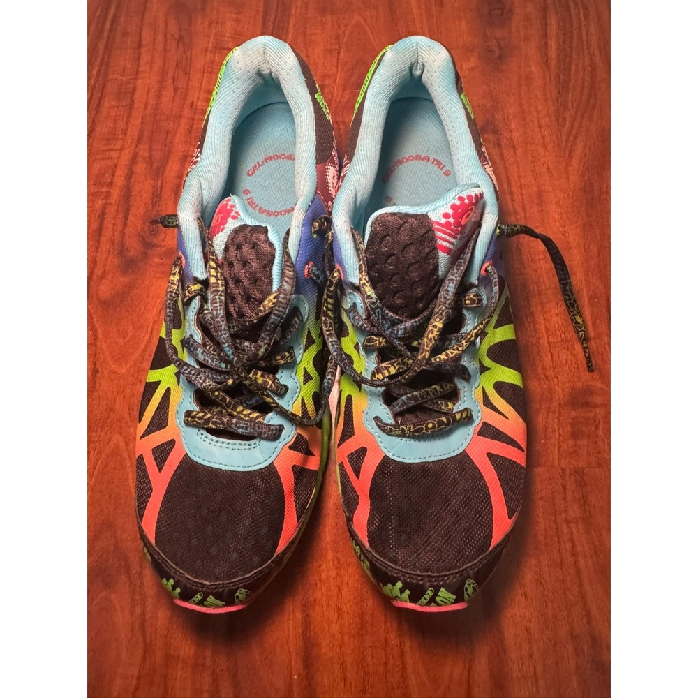 Asics Womens Gel-Noosa Tri 9 Running Shoes Multicolor Black T458N Lace Up 9 M - Picture 2 of 8